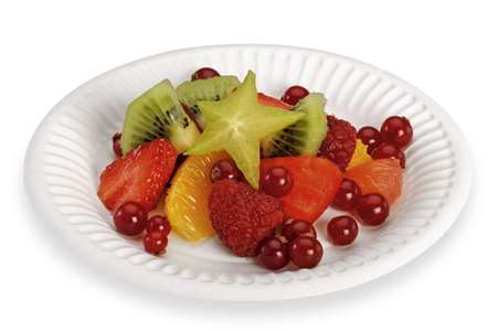 Image de ASSIETTE RONDE CANNELEE CARTON 15CM BLANC - PAQUET DE 100