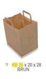 Image de SACS KRAFT 26x20x28CM A/PLATE (x250)