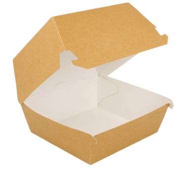 Image de BOITE BURGER KRAFT MEDIUM - 14x13x8CM - PACK DE 50