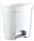 Image de POUBELLE 20L BLANC PEDALE /MB6120/278