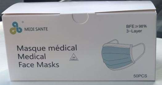 Image de MASQUES 3 PLIS ADULTES TYPE II MEDICAL EN14683 - BOITE DE 50