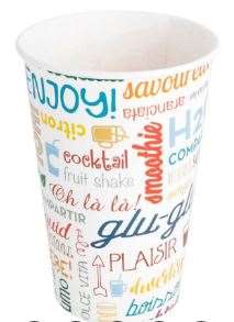 Image de GOBELET 'PAROLE' 480ML BLANC PACK DE 50