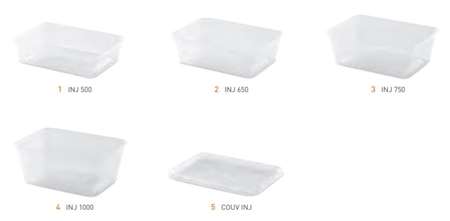 Image de BARQUETTE INJECTEE SANS COUV. 1000ML X500/228079
