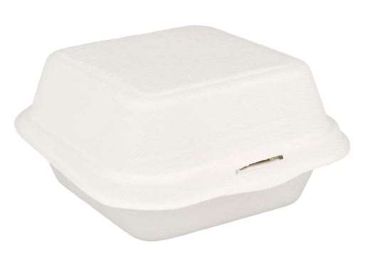 Image de BOITE HAMBURGER 'BIONIC' BLANC 15.2x15x8.4CM - PACK DE 50