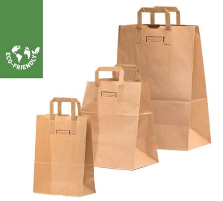 Image de SACS KRAFT 26x20x32CM A/PLATE (x250)