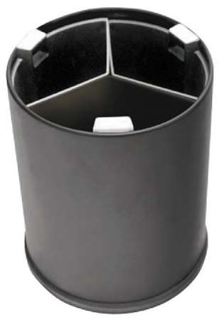 Image de CORBEILLE RONDE NOIRE 13L 3 BACS NOIRS/899881/SCU