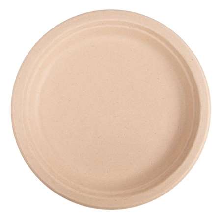Image de ASSIETTE RONDE BAGASSE BIODEGRADABLE 23CM X50
