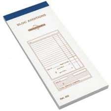 Image de BLOC ADDITION 412 SANS NUMERO PAQUET DE 10
