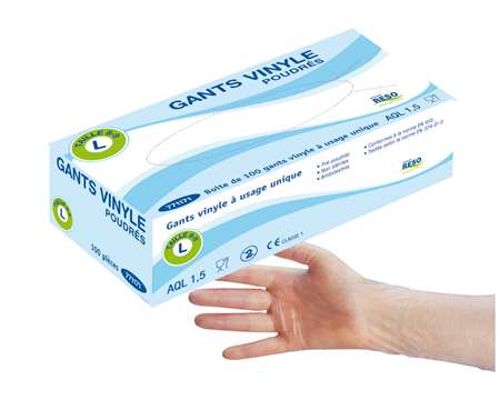 Image de GANT VINYLE POUDRE LARGE BOITE DE 100/ 774439/771171