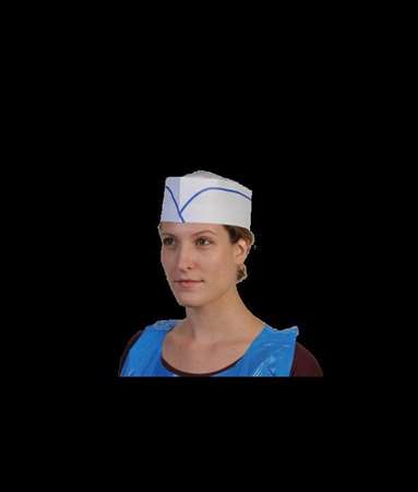 Image de CALOT DE CUISINE - PAPIER LISERE BLEU BOITE DE 100 (0512805)